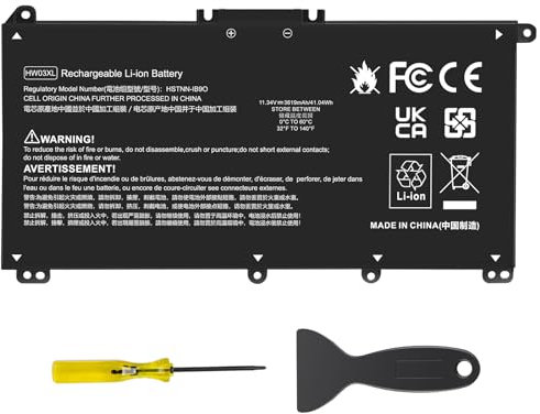 ASUNCELL 11.34V/41.04Wh HW03XL Laptop Battery for HP Pavilion 15-EG 15-EH 15T-EG 15Z-EH Series HP 17-CN 17-CP 17S-CU 17T-CN 17Z-CP Series HW03XL HSTNN-B90 HSTNN-B9O HSTNN-LB8U HSTNN-OB2A L96887-1D1