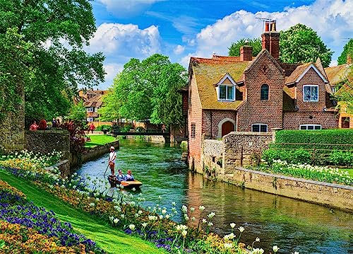 Westgate Gardens Age 14+ 1000 Piece Jigsaw Puzzles for Adults River Stour Jigsaw Puzzles for Adults 1000 Jigsaws