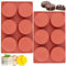 VIKKI 2PCS Round Cylinder Cookie Mold, Chocolate Candy Mold, Silicone Baking Moulds for Sandwich, Cookies, Muffin, Cupcake, Brownie Cake, Bread Pudding, Jello, Mini Soap Making (6-Cavity)