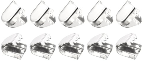 DTGN Clip per Estremità di Lacci 30 Pezzi 10mmx7mm(LxW) Argento Lucido | Adatti a Diverse Scarpe, Clip per Lacci Elastici, in Acciaio Inossidabile