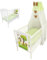 Bello24 - Babybett Kinderbett & Kindercouch in einem inkl. Bettwäsche Matratze Betthimmel Umbaukit & Rollen aus Massivholz höhenverstellbar mit herausnehmbaren Latten 60x120cm