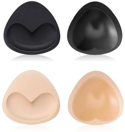 SpetngSake 2 Paar BH Einlagen Push up Kissen,Adhesive BH-Einlagen,Abnehmbare Push up Klebe BH,Nippelpads Push up Pads,Tri-Winkel Form Bikini Einlagen,Brust Pads Selbstklebend,für Bademode und Bikinis