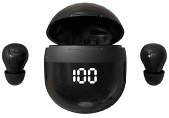 Auriculares Deportivos Auriculares Invisibles TWS Mini Auriculares Bluetooth 5.3 con Micrófono Reducción De Ruido Auriculares Internos para Xiaomies Auriculares Oreja Abierta(Black-B)
