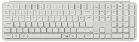 Keychron B6 Pro Clavier sans Fil Ultra-Mince avec ZMK Customization - pour Mac & Windows - Capuchons de Touches concaves - Silicone de Protection - Bluetooth 5.2 - Blanc Ivoire
