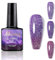 Colour Changing Gel Nail Polish - Glitter Gel Nail Polish - Shimmer Purple to Pink Colour Changing Nail Varnish - Thermal UV Nail Polish - Reflective Gel Polish Long Last for Women