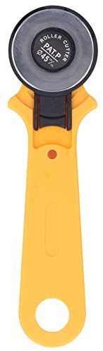 Cutter rotatif, cutter rotatif de 45 mm au design ergonomique et lame en acier de première qualité pour tissu, cuir et papier - coupe précise et sûre