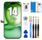 EFAITHFIX Ersatzbildschirm für iPhone 14 Pro 6,1 Zoll LCD 3D Touch Display Full HD Digitizer Rahmen Montage (A2650, A2889, A2890, A2892) mit Reparaturwerkzeug-Set, Displayschutzfolie, wasserdichter