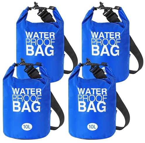 Chewtoyo Escalera de piscina de 10 L, bolsas de PVC impermeables para piscinas sobre el suelo, versátil para viajes y pesca, azul real, talla única