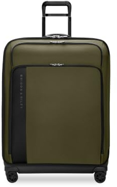 Briggs & Riley 74cm Large Expandable Spinner - Checked Luggage for Travel, Suitcases with Wheels, Softside Rolling Bag for Men & Women - ZDX Collection, Hunter