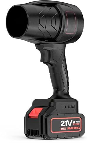 Handheld Blower Dryer, Electric Air Duster Rechargeable with 1 Battery & Charger, Adjustable Turbo Car Jet Blower, Portable Compressed Air Duster for Home Cleaning Outdoor, Dust, Leaves, Snow