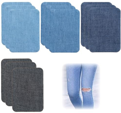 12 Stück Jeans Flicken Zum Aufbügeln, Aufbügelflicken, Dekoration Patches Zum Aufbügeln Reparatursatz,Quadratischem Bügelflicken Jeans Aus Baumwolle Auf Für Jeans, Jacken, Diy Taschen