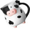 FUNOMOCYA Taza de Café de Cerámica con Forma de Vaca 20 Oz Antideslizante Gran Capacidad para Vacas para Oficina y Decoración Taza Linda