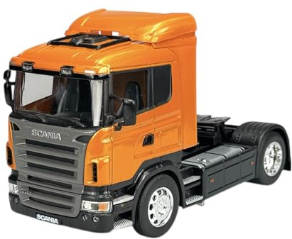 Generisch Modell Auto Kompatibel mit Scania R470 Orange LKW Truck ca 1/32 1:32 Metall Modell Auto Die Cast Neu im Kasten