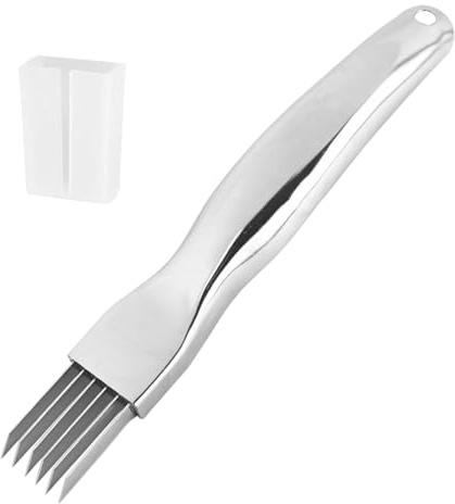 1 Stück Shred Silk The Knife, Edelstahl Scallion Slicer, Spring Onion Slicer Zwiebel Shredder Messer Scallion, Multifunktionale Food Slicer Gadget für Obst Gemüse Knoblauch