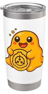 SCP-999 trägt das Logo von SCP Foundation Happiness Slime Blob Doppelwandiger Edelstahl-Thermobecher
