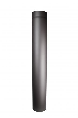FIREFIX RD120/1 Ofenrohr aus 2 mm starken Stahl (Rauchrohr) in 120 mm Durchmesser, für Kaminöfen und Feuerstellen, Senotherm, dunkelgrau, 1000 mm lang
