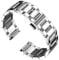 BINLUN Edelstahl Uhrenarmband Ersatzarmband Poliert Metall Uhrenarmbänder Matt Gebürstet Metallarmband für Herren Damen mit Schmetterlingsschnalle(Poliertes Silber 18mm)