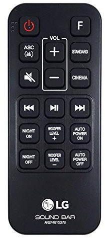 Genuine Soundbar Remote Control Replacement for LG SJ3