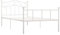 vidaXL Bettgestell Bett Metallbett Schlafzimmerbett Einzelbett Bettrahmen Schlafzimmermöbel Ehebett Lattenrost Weiß Metall 100x200cm