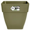 Elho Vibia Campana Carré 30 - Pot De Fleurs pour Extérieur - Ø 28.8 x H 28.2 cm - Vert/Vert Cendré