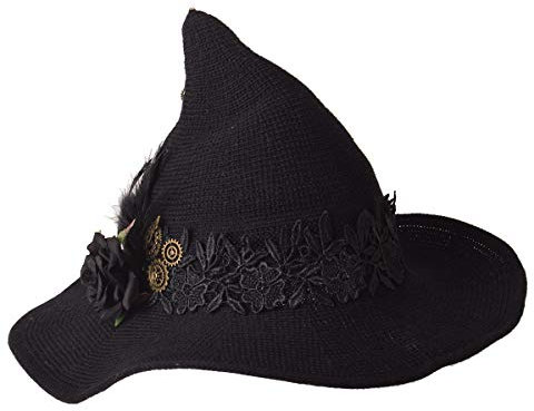 GRACEART Chapeau de sorcière Steampunk avec engrenages (Style-02)