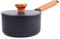 Cdycam Milk Pan 16cm Yukihira Stainless Steel Saucepan Multifunctional Sauce Pot with Wooden Handle (16cm, Carbon Steel)