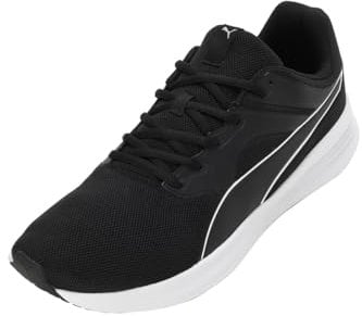 PUMA Unisex Transport Laufschuh, Black White, 46 EU