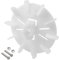 Rrina Motor Fan Blade 5in/125mm Round Shape White Plastic with 10 Vanes for Motor Spindle diameters 0.51in/13mm to 0.59in/15mm