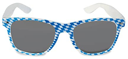 KarnevalsTeufel Bayernbrille Volksfest Bayrische Brille Blau Rot Accessoire Wiesn Partybrille Bavaria (Blau)