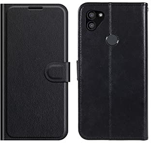 Handyhülle Kompatibel mit rephone Handy klapphülle, Flip Case, Schutzhülle, hochwertige Leder Hülle mit Kartenfächern und Standfunktion – für CO2 neutral Smatphone rephone., Schwarz