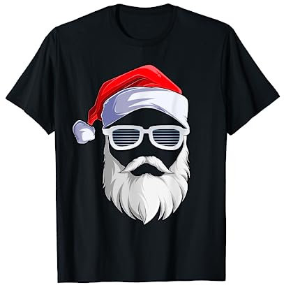 Weihnachtsmann Nikolaus Cool Weihnachtsshirt Christmas Santa Kurzarm T-Shirt