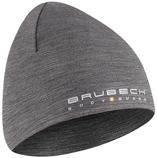 BRUBECK Funktions-Merinowolle - Mütze | Temperaturregulierend | Funktional | Atmungsaktiv | Motorrad | Ski | Laufen | HM10180, Größe:L/XL, Farbe:Titanium