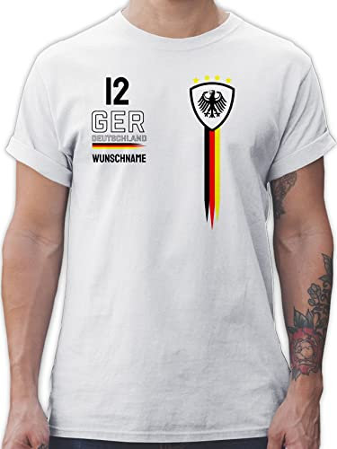 T-Shirt Herren - 2026 Fussball Fanartikel - Deutschland WM Trikot Farben - 5XL - Weiß - em triko fußball-Fanartikel fußball German Shirt Deutschland. Tshirt fussballtrikot fußball. Germany