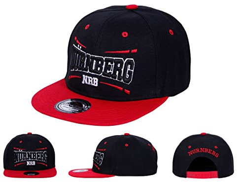 Alsino Nürnberg Snapback Basecap Baseball Mütze Käppi Cap Cappy Schirmmütze - Flacher Schirm, Modell wählen:Nürnberg