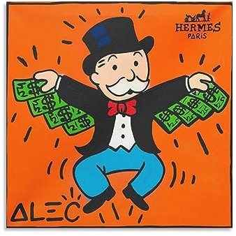 ALEC Monopolys Dollar Wings Bild Druck Leinwand Poster Wandfarbe Kunst Poster Dekor Modern Home Artworks 40,6 x 40,6 cm