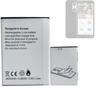 HIGHAKKU Ersatzakku Batterie AK-S3M-BC kompatibel mit Emporia Smart 4, Emporia Smart 3 Mini Mobile Phones Smartphone Seniors Phone