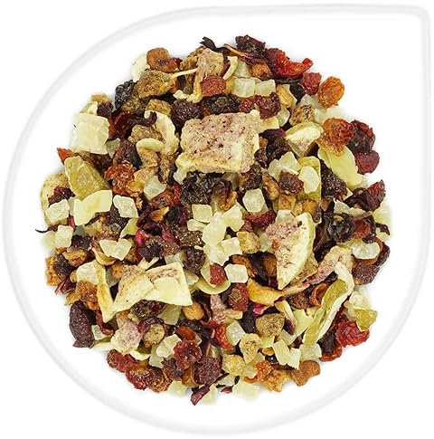 URBANTEADEALERS Früchtetee Marzipan mit Feige, Aromatisierte Früchteteemischung mit Marzipan-Feigen-Geschmack, 250g