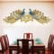 HAODING 3D Pfau Wanddeko Metall, Moderne Wanduhren Wandskulpturen Metall, Kunst Hängen Dekoration Ornament Für Wohnzimmer Schlafzimmer Gang Hintergrund Wandverzierung,165x60cm