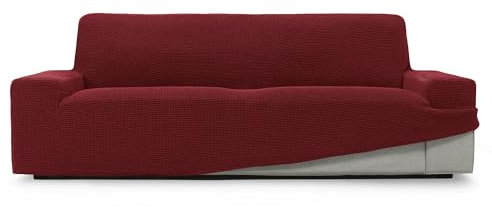 SOFASKINS® super elastischer überzug, Sofabezug 2 sitzer, atmungsaktiv, bequem und langlebig, Sofa überzug, Einfach anzubringen, Maße (140-180Cm), Farbe Bordeaux