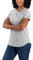 Carhartt Damen-T-Shirt, Übergröße, lockere Passform, mittelschwer, mit Taschen, Meliert, Grau, Klein