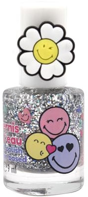 Smiley Kinder Nagellack – Wasserbasierter Nagellack 9 ml – Ungiftig, Sicher & Leicht aufzutragen – Mit warmem Wasser abwaschbar – Perfekt für Mädchen