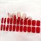 22PCS UV Gel Strips - Selbstklebende Nagelfolie Maniküre für natürliche Nägel - Nagelsticker für die perfekte Maniküre Zuhause (Rot)