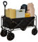 Neo Heavy Duty Large Capacity Foldable Collapsible Garden Trolley Cart Utility Wagon Truck Folding Wheelbarrow for Beach Gardening Outdoor Camping Shopping Fishing Festivals (Black Foldable)