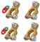 2 Pair Battery Terminal Connectors Universal Bolt Top Post Battery Connectors Clamp Brass Battery Terminals Clamp Set for Motorcycles Cars Ships