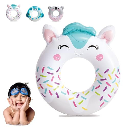 MORAINJAY Aufblasbare Schwimmreifen, Einhorn 76CM/30” Schwimmen Ring für Kinder 6-12,Schwimmreifen Für Das Schwimmbad,Sommer Wasser Spielzeuge,Schwimmschwimmer für Kinder