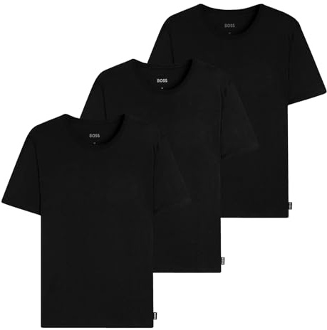 BOSS 3er Pack Herren Kurzarmshirts Rundhalsshirts Crew Neck T-Shirts Bamboo
