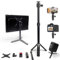 Kado Metal Portable Monitor Stand Tripod, 100x100mm 75x75mm Wall/Arm Mount Adapater Bracket Plate, 360° Ball Head and 1/4 Screw Compact for Phone, Tablet, Projector, Camera and Webcam