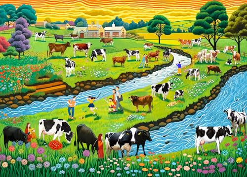 Puzzles 1000 Pieces for Adults jigsaw puzzles for adults 1000 Piece Puzzle Educational Games -Oasis Farm- Home Decoration Puzzle