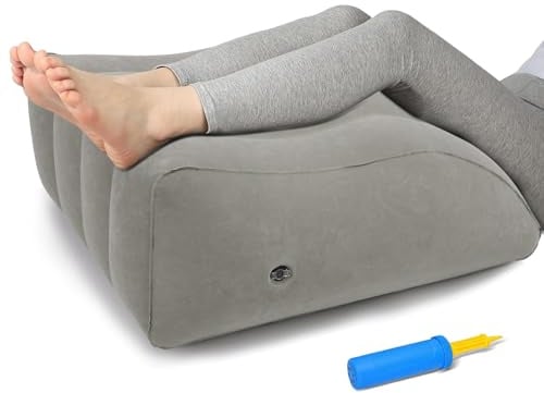 ZYODUOB Inflatable Leg Pillow, Tragbares Keilkissen Beine, Leg Rest Wedge Cushion, Verbessern Sie Die Durchblutung und Reduzieren Sie Schwellungen, für Schlafen, Erholung, Schwangere (grau)