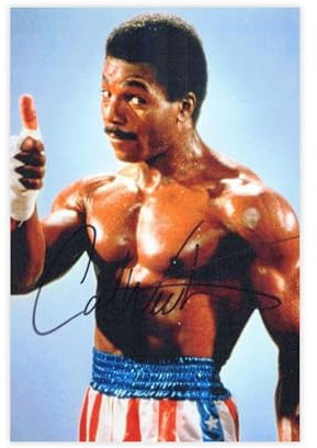 doegka Carl Weathers (1948–2024) Rocky persönlich signiertes Leinwand-Poster, Schlafzimmerdekoration, Landschaft, Büro, Raumdekoration, Geschenk, 30 x 45 cm